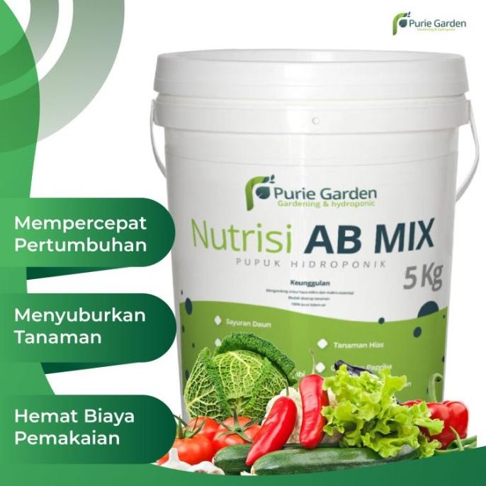 Pupuk Nutrisi Hidroponik AB Mix 5Kg 2000Liter 10Liter pekat PG MLG - Sayuran daun