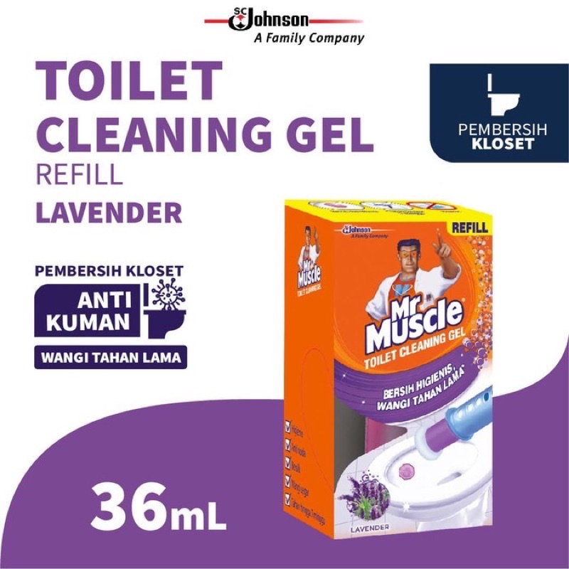 Mr muscle cleaning toilet gel refill lavender