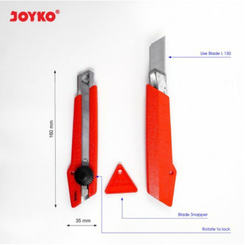 

Cutter Pemotong Joyko L-500 Free Blade 5 Pcs