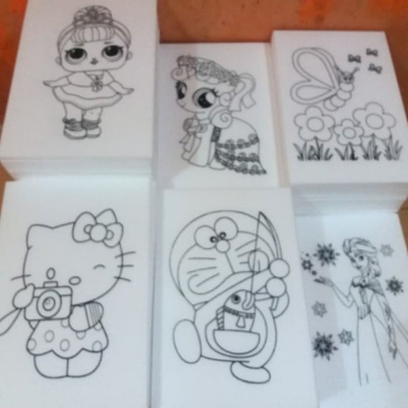 

per 6 pcs styrofoam lukis anak ukuran 25 x 33 cm tebal 1 cm