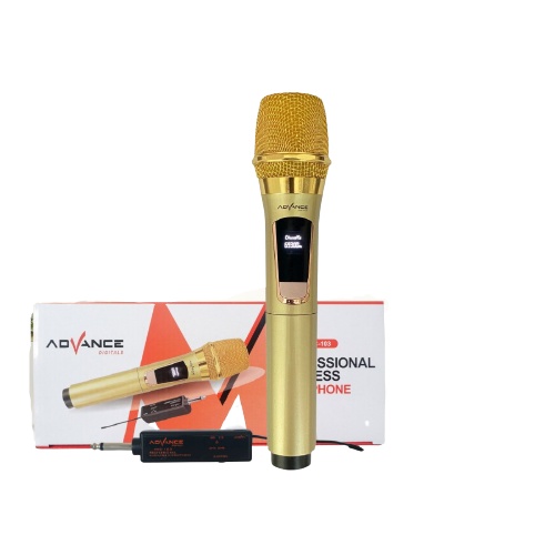 Microphone Single Wireless Advance MIC 103 Gold - Mikrofon Professional VocaL