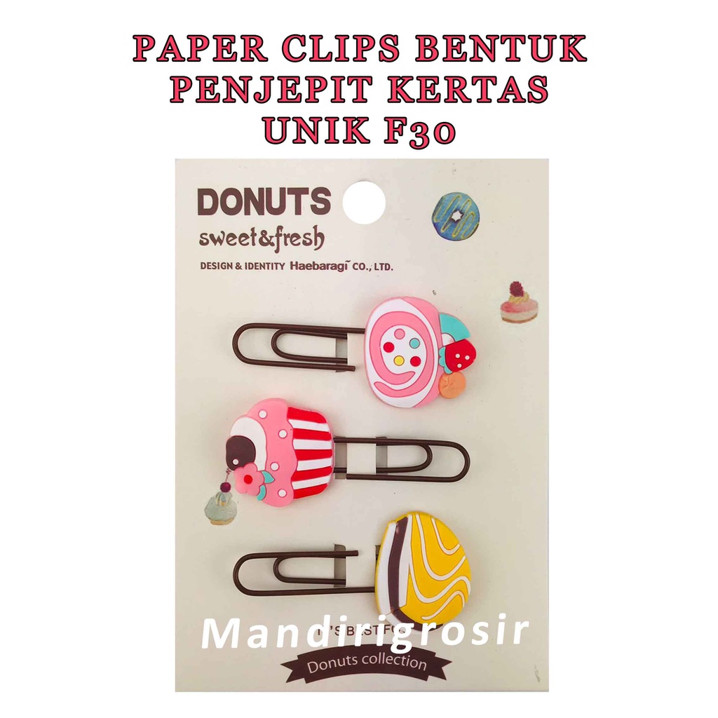 Paper Clips Bentuk unik * Paper Clips * Penjepit Kertas * F30