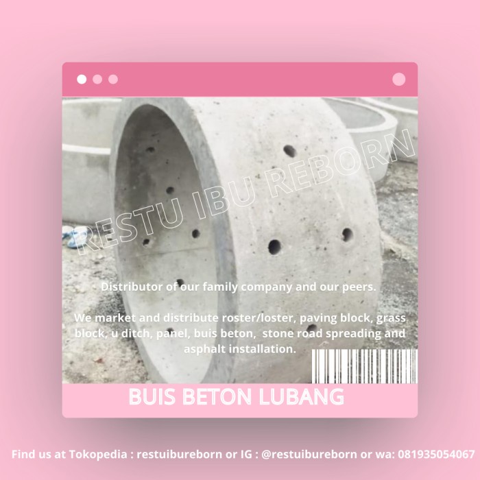 BUIS BETON LUBANG Diameter 100 cm ( GORONG - GORONG / SALURAN AIR )