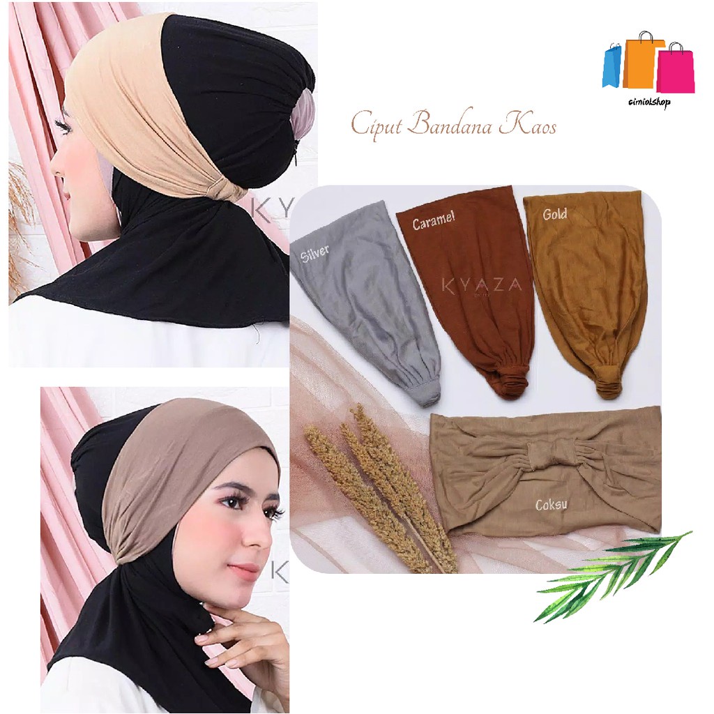 Ciput Bandana Kaos Basic Premium wanita / BANDANA POLOS / ciput kaos wanita