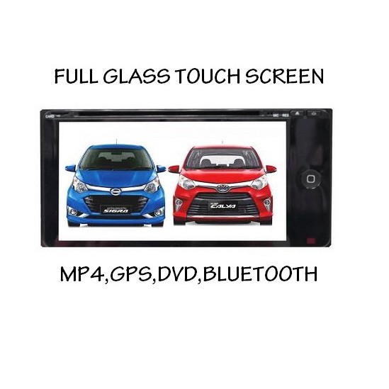 TV Mobil Sigra Calya MP4 GPS Bluetooth DVD Double Din Head Unit Sigra Calya