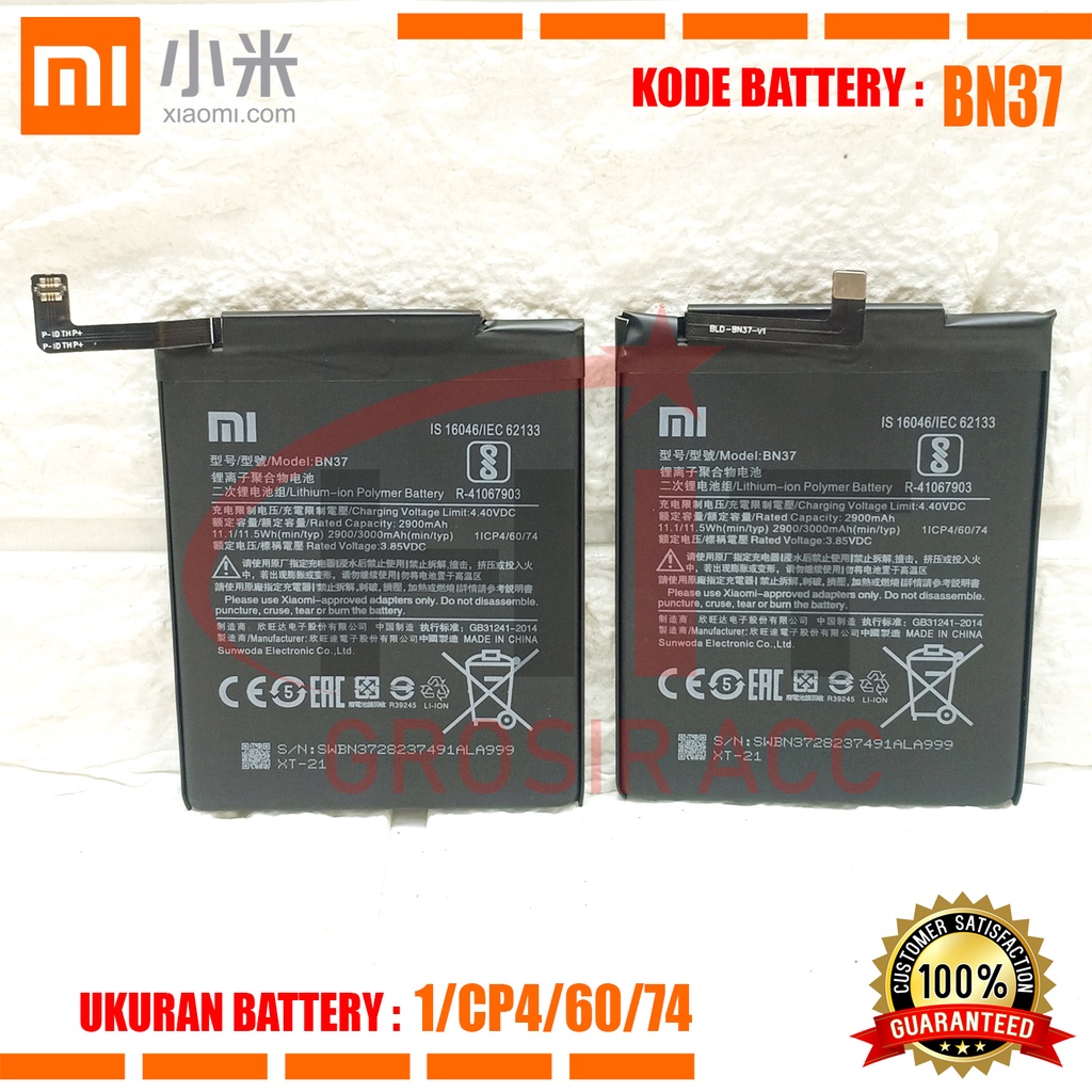 Baterai Battery Original Xiaomi Redmi 6 | BN37 | Redmi 6A