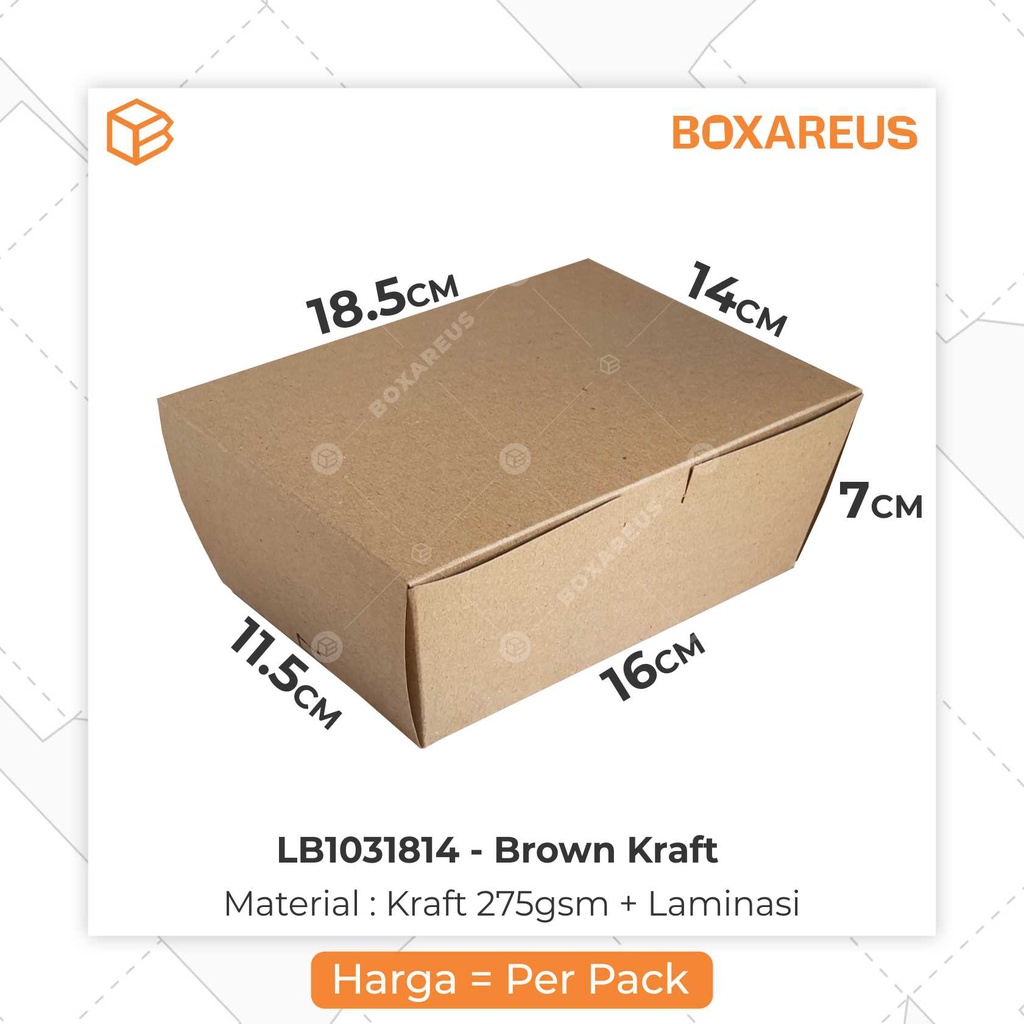 Lunch Box, Box Makanan, Dus Snack, Dus Kue, Snack Box - LB1031814