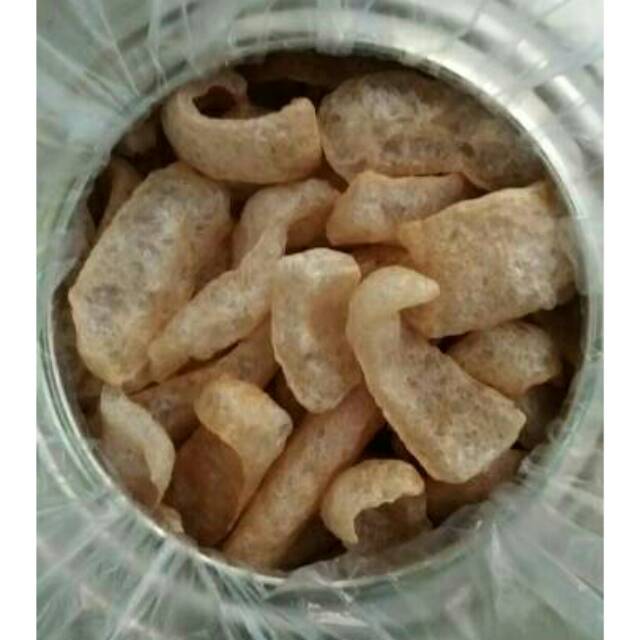 

Kerupuk kulit kerbau asli kemasan Blek