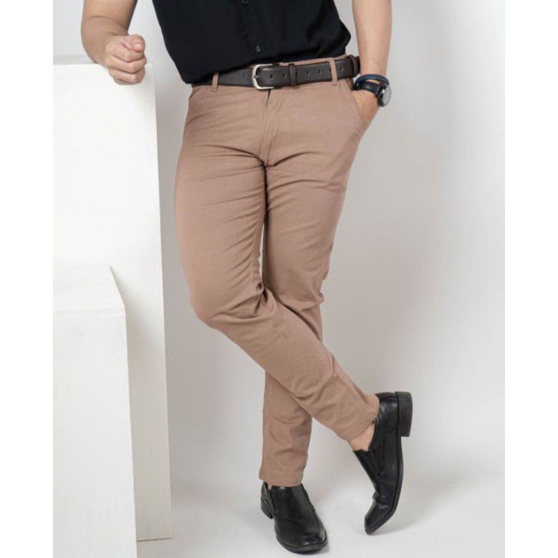 Celana Chino Pria Panjang Chino Panjang Slimfit Celana Pria Catun