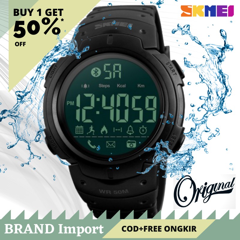 Jam Tangan SmartWatch SKMEI 1301 Original Water Resist Smart Watch Cowok S23