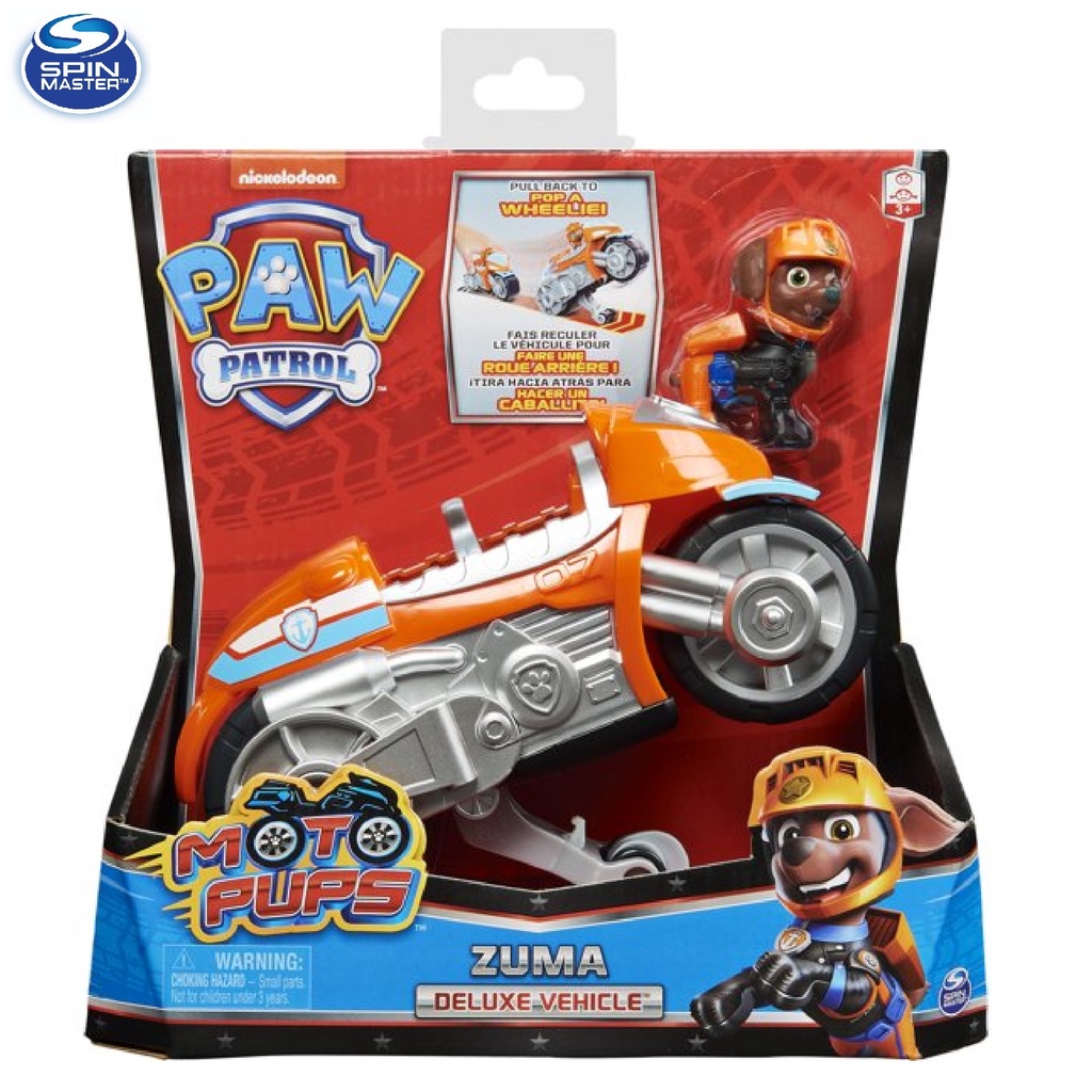 PAW PATROL Moto Pups Zuma Deluxe Pull Back Motorcycle Vehicle