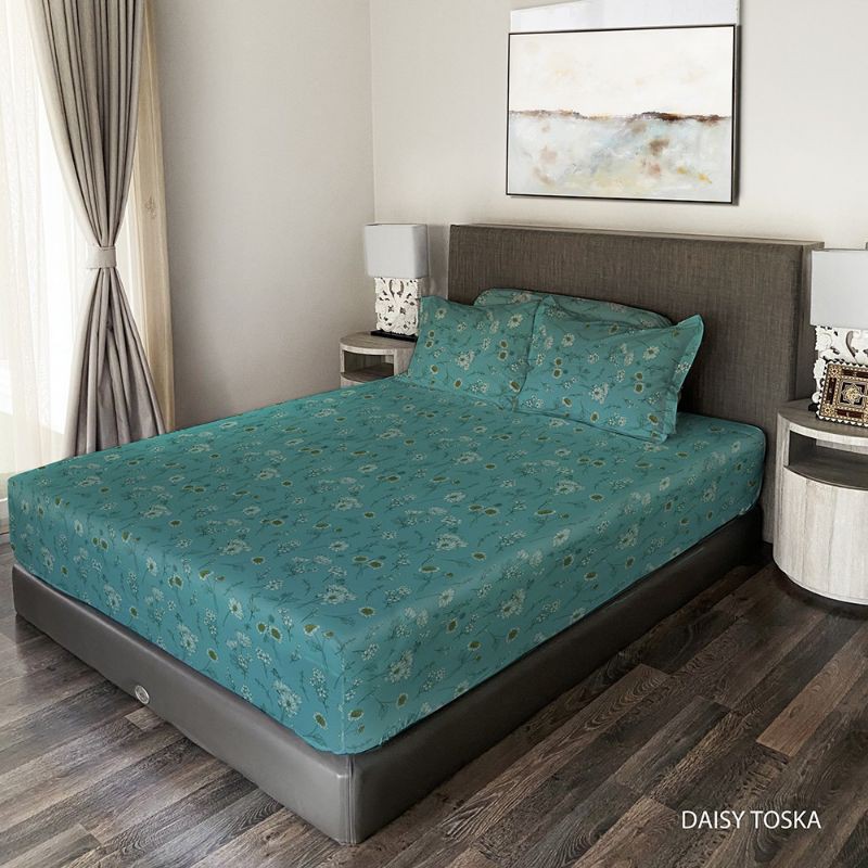 King Rabbit Sprei Single Uk 100 - 120cm,Motif Daisy Toska