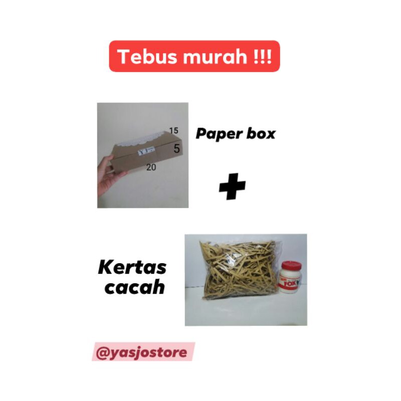 

paket murah paper box + kertas cacah