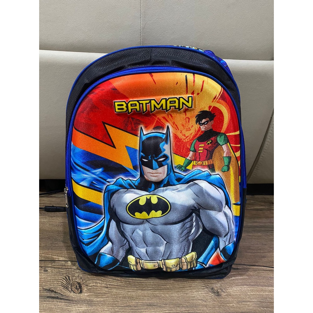 ~ IMPORT QUALITY ~ Tas Ransel Sekolah Anak SD Batman SOLID 3D timbul