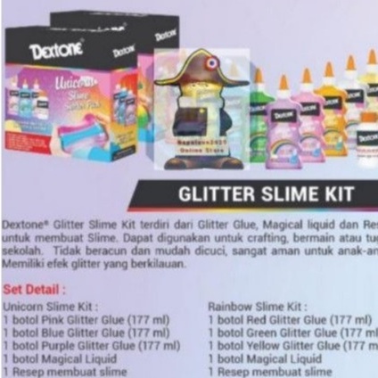 

Dextone Glitter Slime Kit Unicorn Rainbow - Aman Anak