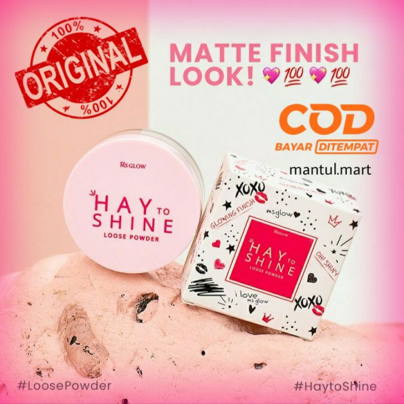 MS GLOW - LOOSE POWDER MS GLOW ORI IVORY , OILY MATE (anti sebum) , NATURAL Ms glow loose powder Ori