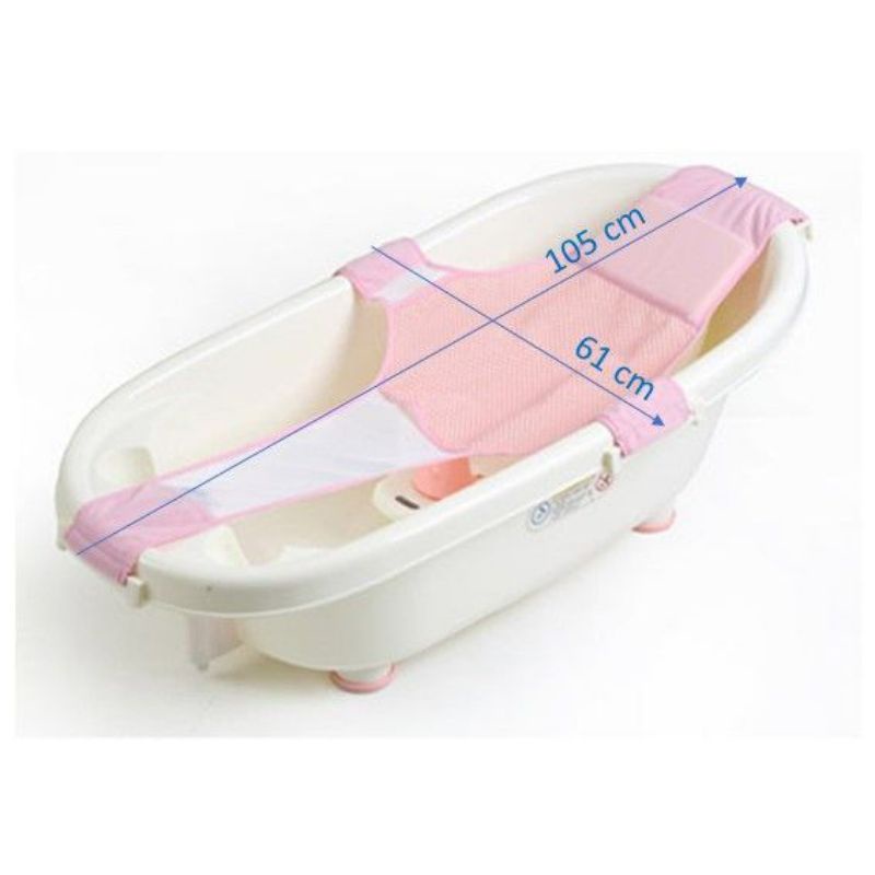Jaring pengaman untuk bantu memandikan bayi baru lahir agar tidak terjatuh - baby bath helper -Bak Mandi Jaring Bayi Baru Lahir dengan posisi Tempat Tidur Mandi Bayi agar aman tidak tenggelam dan tidak terpeleset