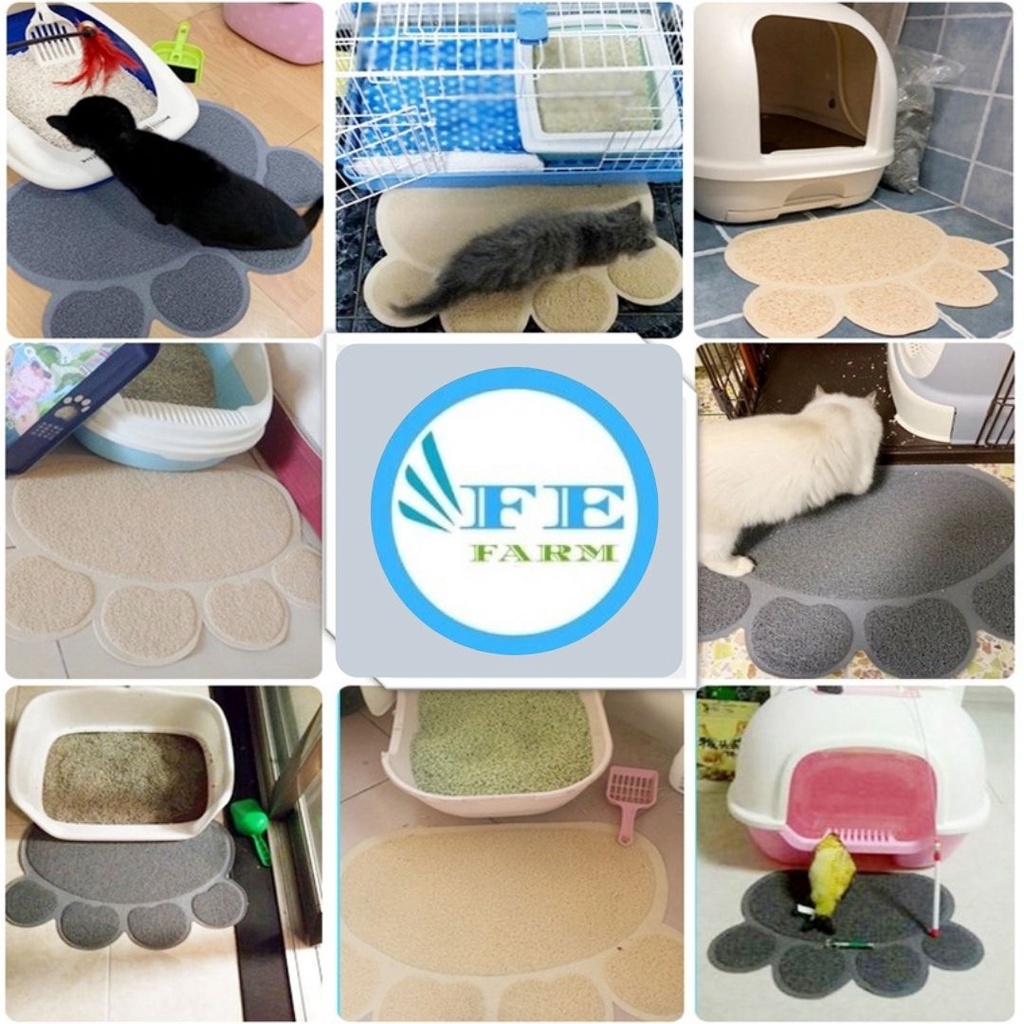Keset Kaki Karpet Kucing Alas Kandang Pasir Kotoran Kucing Anjing / Paw Cat Litter Mat Tebal dan Cepat Meresap FEFARM