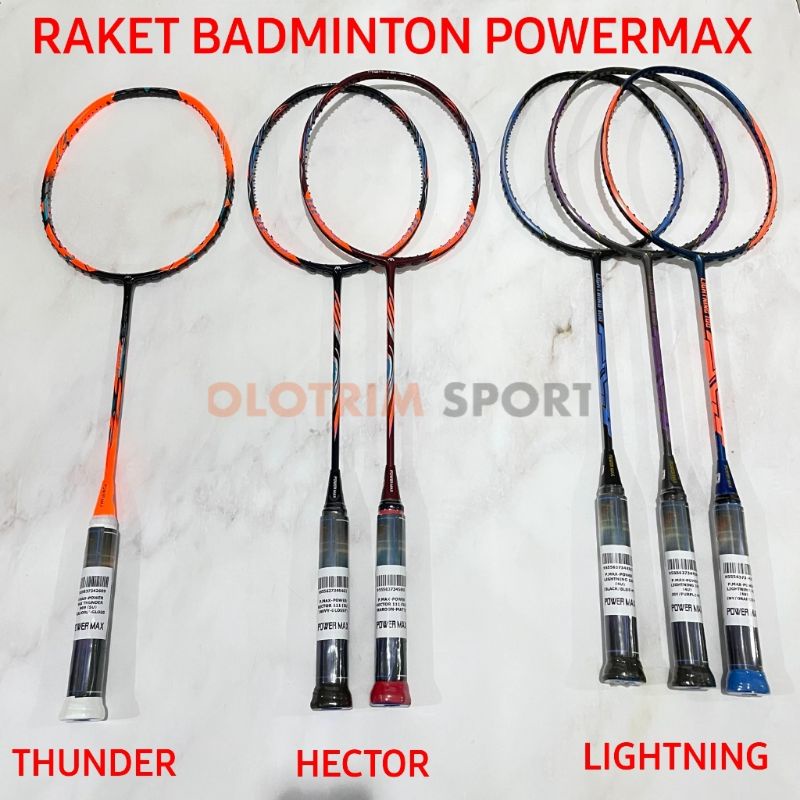 Raket Badminton PowerMax 33lbs Thunder 969 Hector 111 Lightning 100 Power Max Original