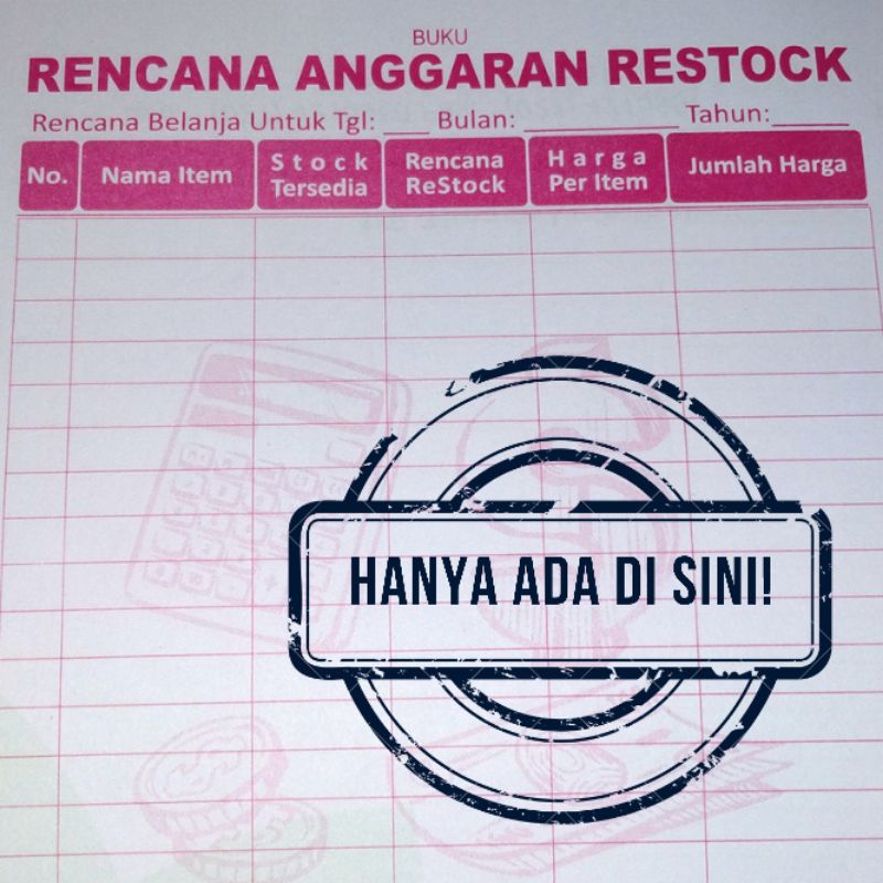 

Buku Catatan Rencana Belanja Olshop