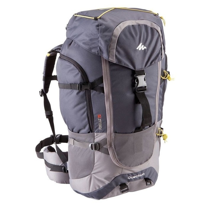 QUECHUA Tas Gunung / Ransel / Carrier 70L Grey 100% ORI DECATHLON