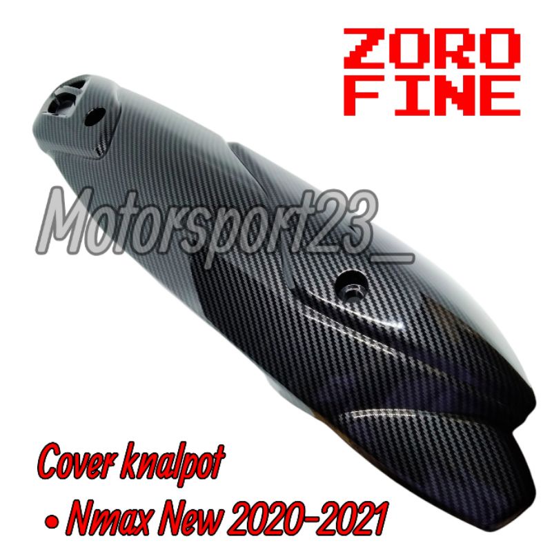 Cover knalpot Nmax New 2020-2021 carbon kilap tutup knalpot NMAX NEW ZORO FINE CARBON