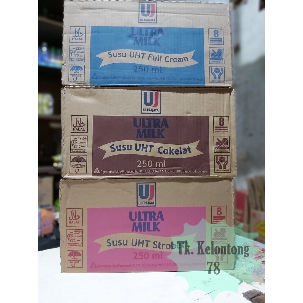 Jual Ultra Milk Uht 250 Ml Susu Ultra Uht 250 Ml 1 Dus 24 Pcs Shopee Indonesia 8749