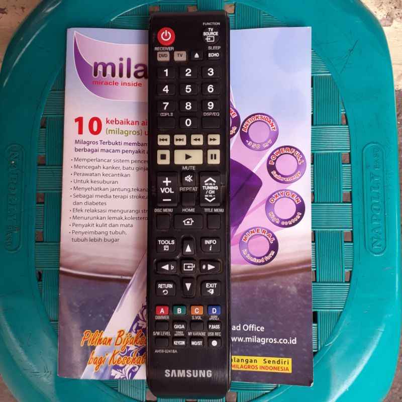 Remote DVD Home Theater SAMSUNG Original . AH59 - 02418A .