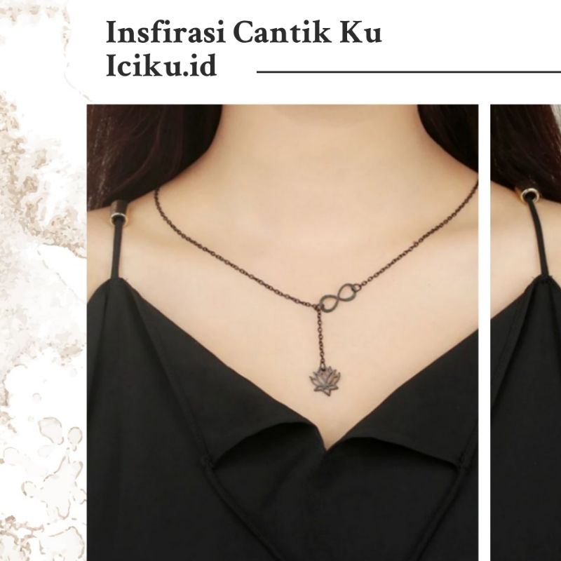 Kalung Rantai Bunga Necklace Korea Premium Aksesoris Wanita Unik