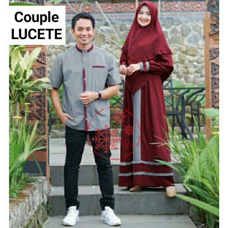 COUPLE LUCETE/BAJU PASANGAN PRIA WANITA GAMIS KOKO KEKINIAN LARIS/PESTA RESEPSI