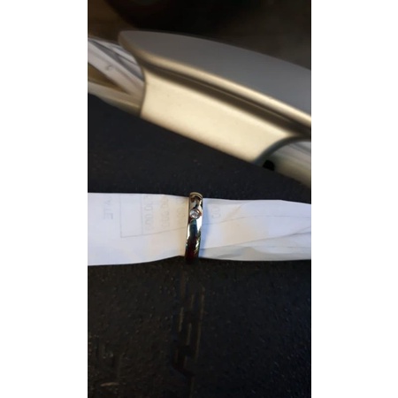 Cincin Besi Putih Polos Variasi Permata Asli Besi Putih Ternate