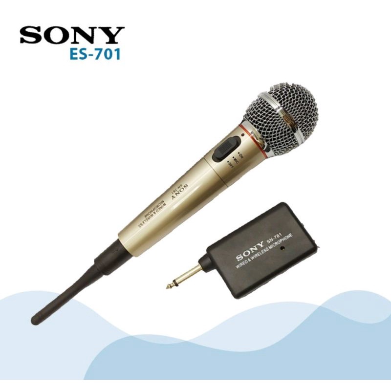 Mic Microphone Microfon Single Wireless SONY ES-701