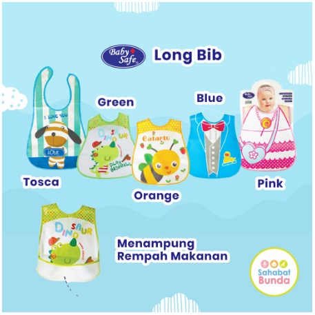 Baby Safe Celemek Bayi Long Bib BIB05