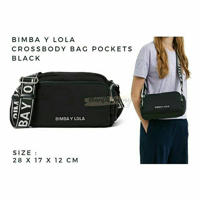 bimba y lola black crossbody bag