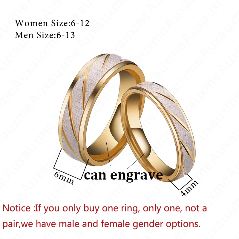 [Fashion Simple Gold  Wave Pattern Titanium Steel Couple Rings] [ Trendy Lovers Engagement Wedding Promise Rings][Lovely Gifts For Girl Friends BoyFriends ][Popular Couple Jewelry Accessories]