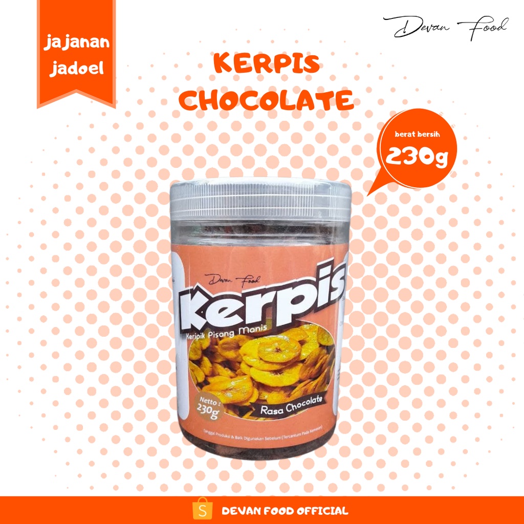 

KERPIS CHOCOLATE 230g [keripik pisang manis]