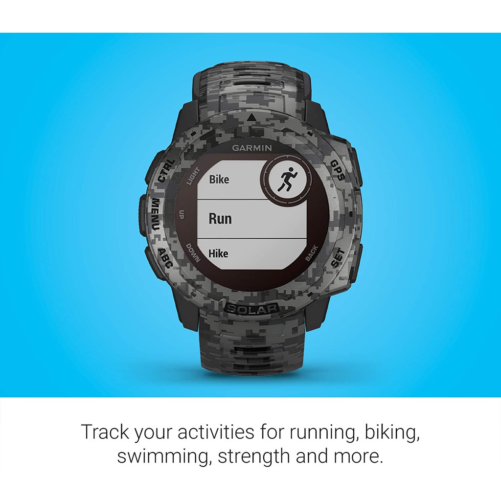 GARMIN Instinct Solar Camo GPS Running Smartwatch - Garansi Resmi TAM