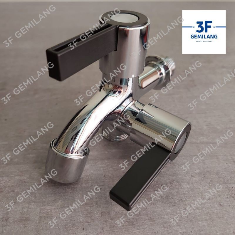 BANO - Kran Cabang Shower Chrome Engkol Uk 1/2 BANO HIGH QUALITY