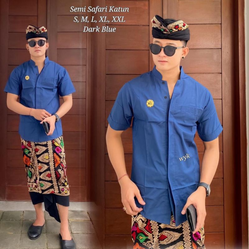 Baju Semi Safari Bali Agung/Pakaian Adat Bali/Baju Koko Pria