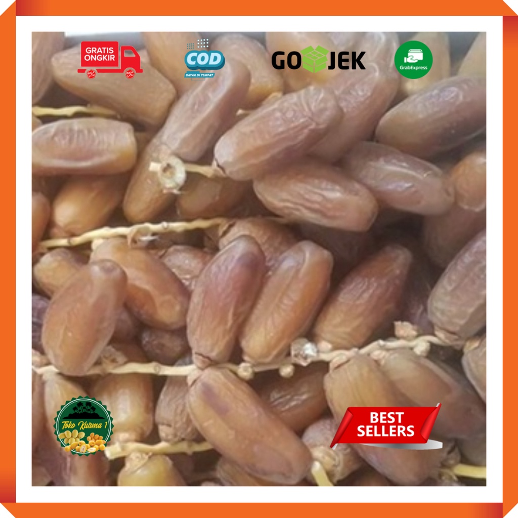 

Kurma tangkai /tunisia tangkai 500gr original , KEMASAN PLASTIK TEBAL