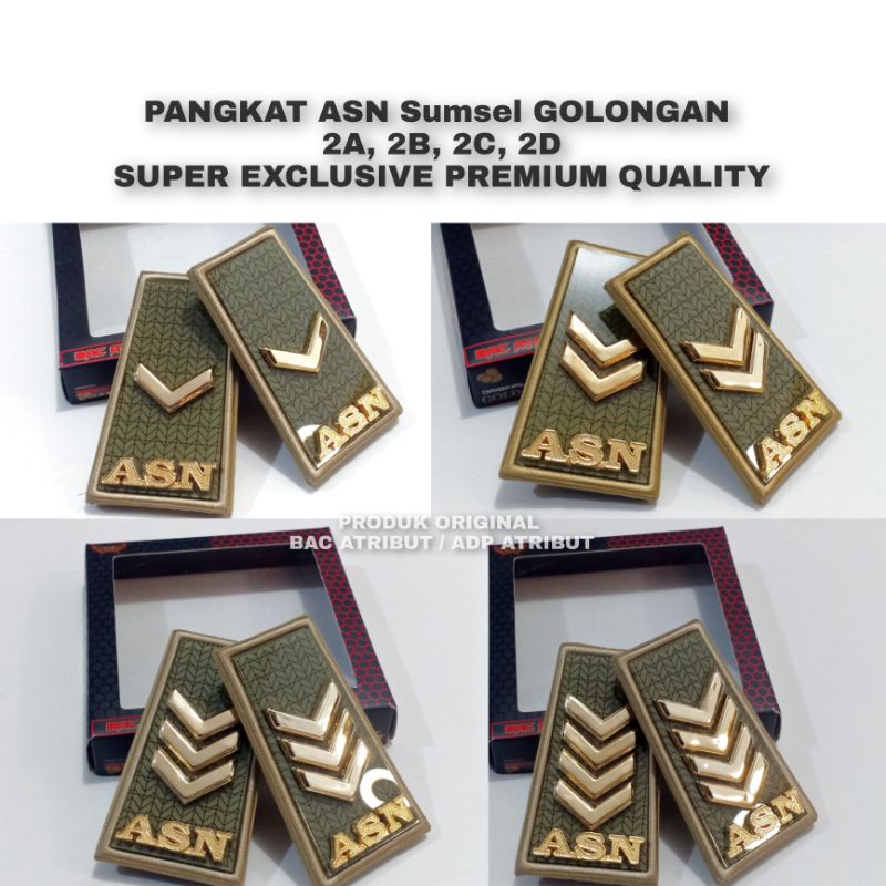 PANGKAT ASN SUMSEL GOLONGAN 2A - 2B - 2C - 2D KUALITAS PREMIUM ORIGINAL GOLDPLATE