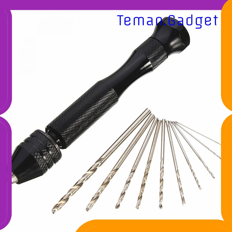 TG-DE385 TAFFWARE BOR TANGAN MANUAL HSS TWIST DRILLS DENGAN 10 MATA BOR - 3003