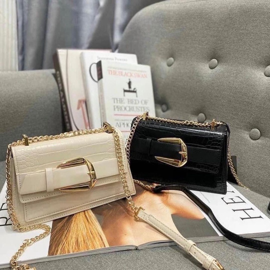 TMP142 TAS WANITA PEDRO SYALMAN CROCO SLING SHOULDER