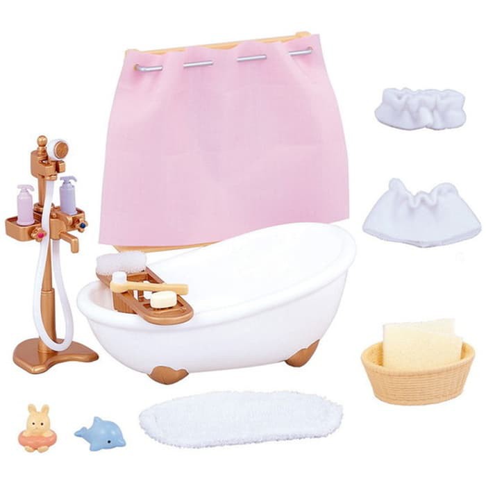 JUAL SYLVANIAN FAMILIES BATH & SHOWER SET