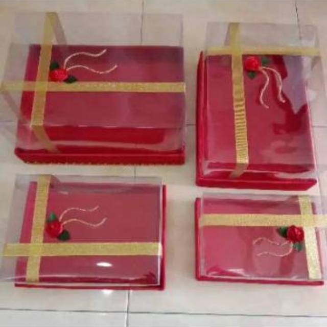 Kotak seserahan mika / box seserahan / box sangjit/ set isi 4 full colour