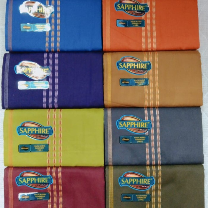 sarung sapphire pwg (polos warna gunungan)
