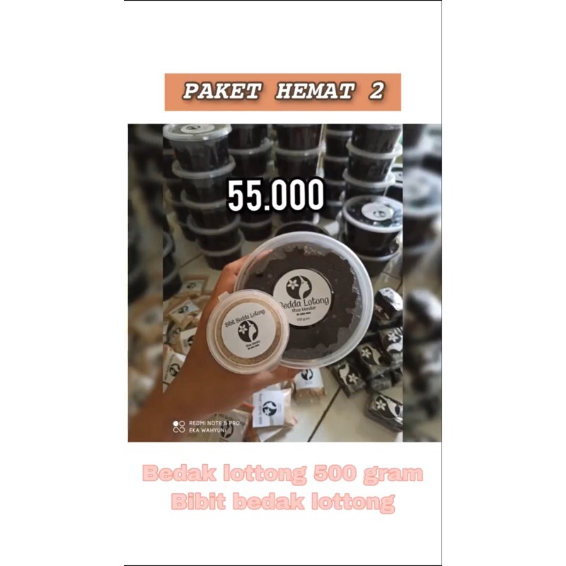 

Paket hemat 2 (Bedda lotong 500gram dan bibt bedda lotong)