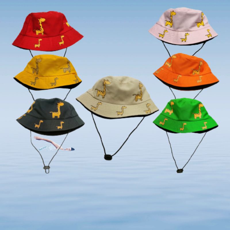 Topi bucket anak jerapah topi bucket anak laki laki topi bucket anak perempuan bucket hat tali
