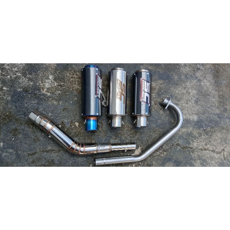 knalpot racing SC Project R15/Vixion/Xabre/Gsx/cbr 150r/cb 150r/full system Sc project