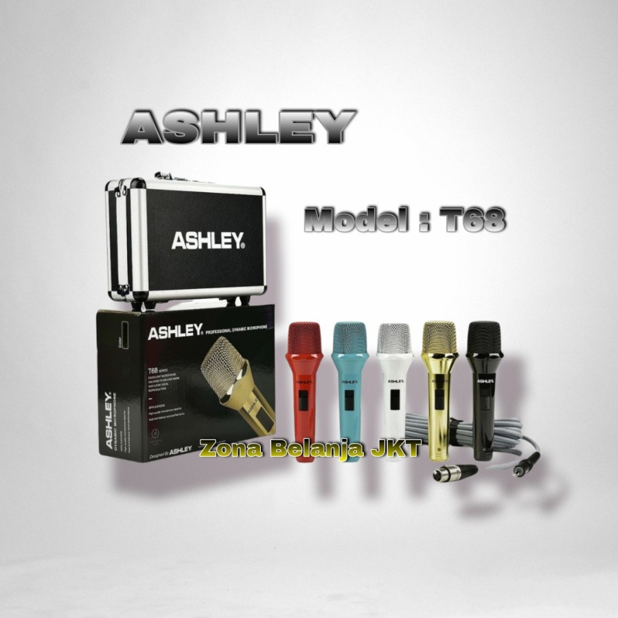 Mic Kabel ASHLEY T68 T 68 Vokal Microphone ASHLEY T68 ORIGINAL